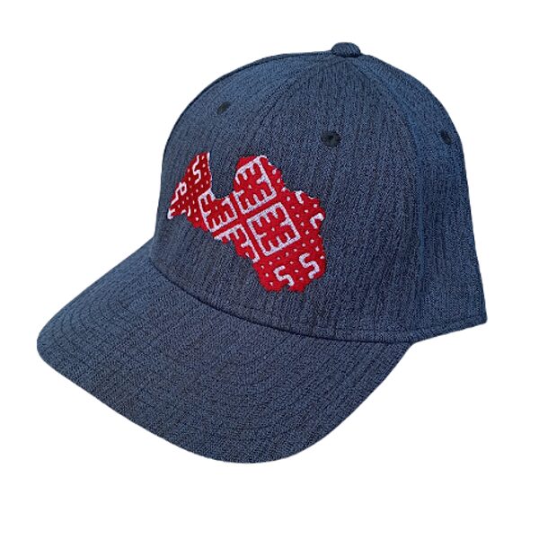 Hat "Latvia" with a life sign (thin, blue / red) JCN8