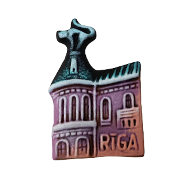 Ceramic magnet Old Riga cat