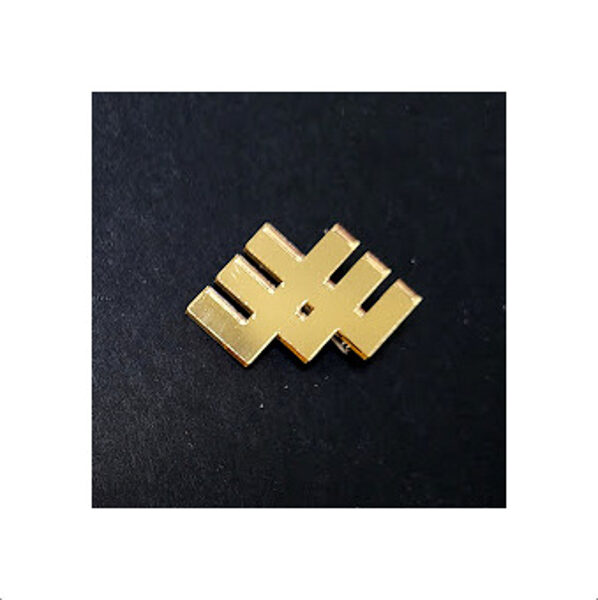 Зеркальная брошь из стекла "Jumis", большая