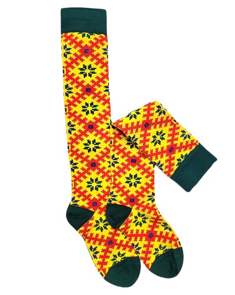 Женские носки с национальными узорами - Этно