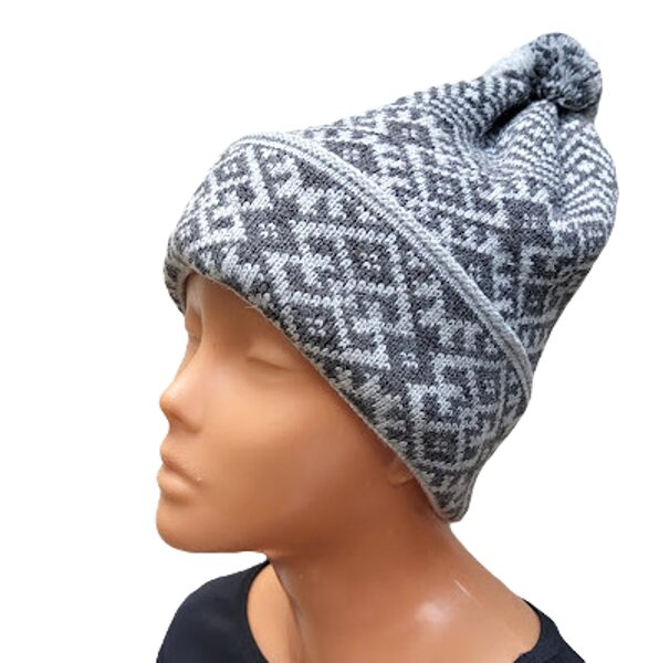 Knitted hat with Latvian patterns 020902