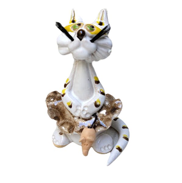 Keramikas figūra Kaķu meitene ar peli 541501