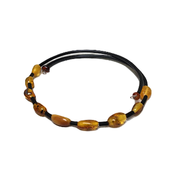 Bracelet with amber - Spiral 1200402