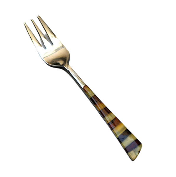 Metal fork with amber 1205504