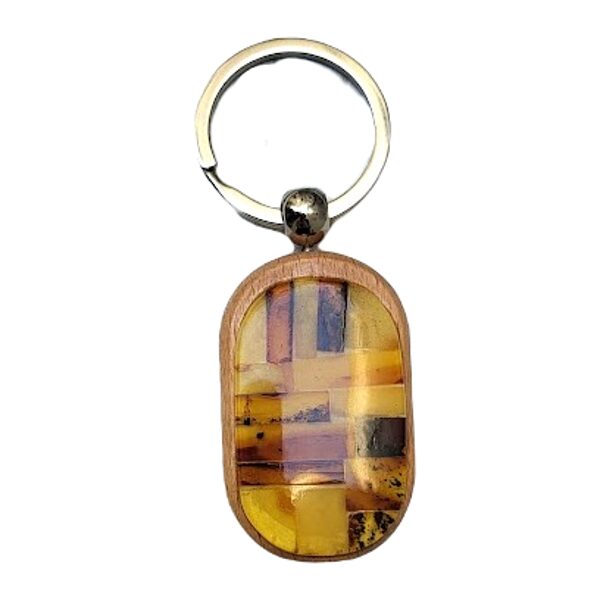 Ключ-подвеска с янтарем 120461