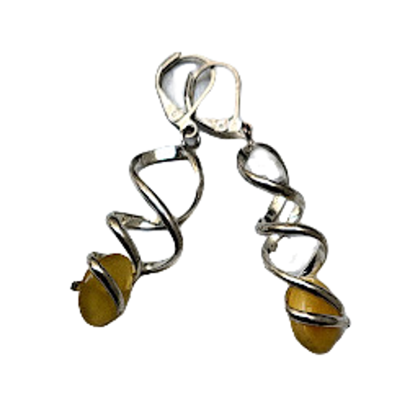 Earrings with amber 1205602