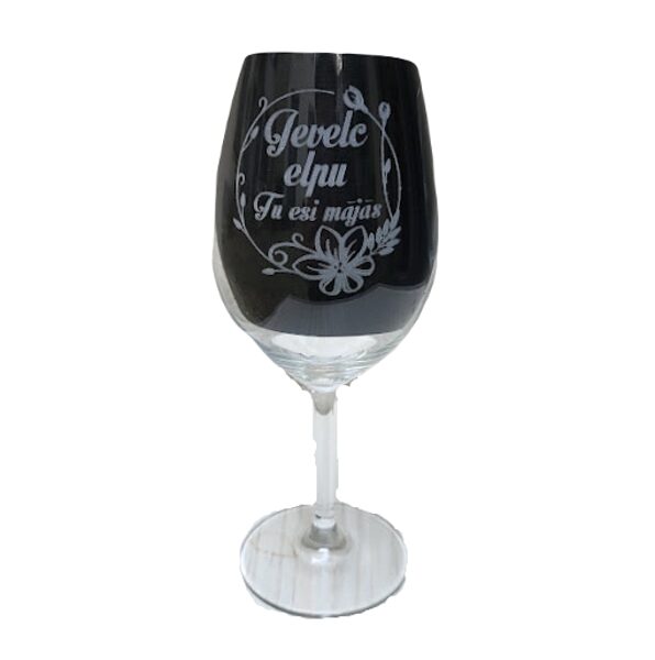 Glass wine glass with design 1311306