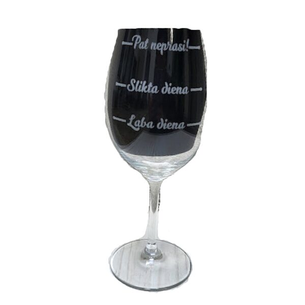 Glass wine glass with design 1311302