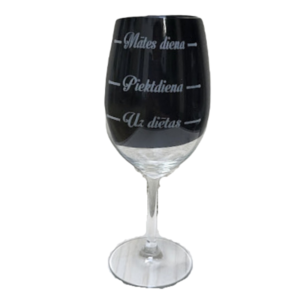 Stikla vīna glāze ar dizainu  1311303