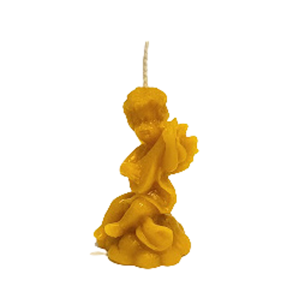 Beeswax candle - Angel with a lute