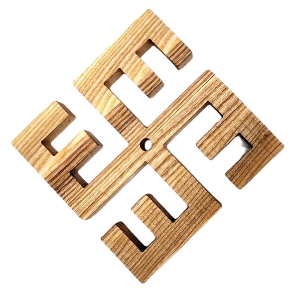 Wooden sign Fire cross  25 cm