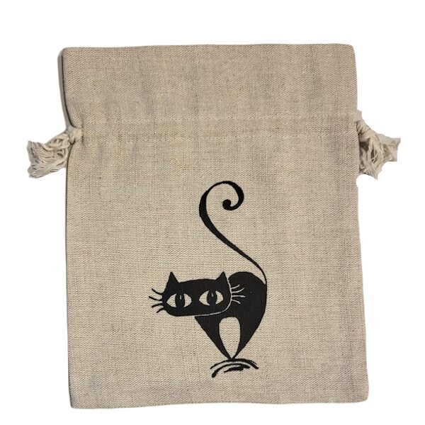 Auduma maisiņš ar kaķi 18x22cm