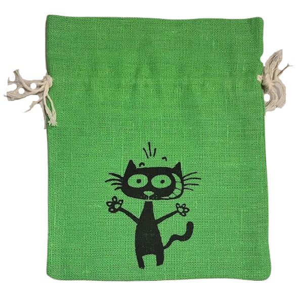 Auduma maisiņš ar kaķi 18x22cm