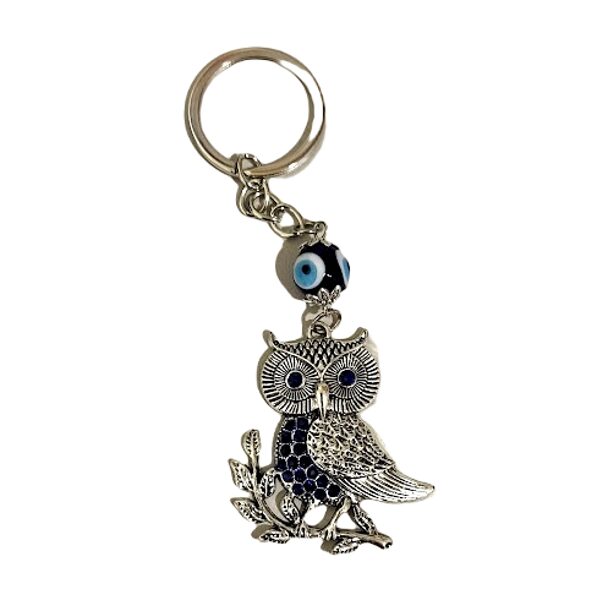 Metal keychain Owl