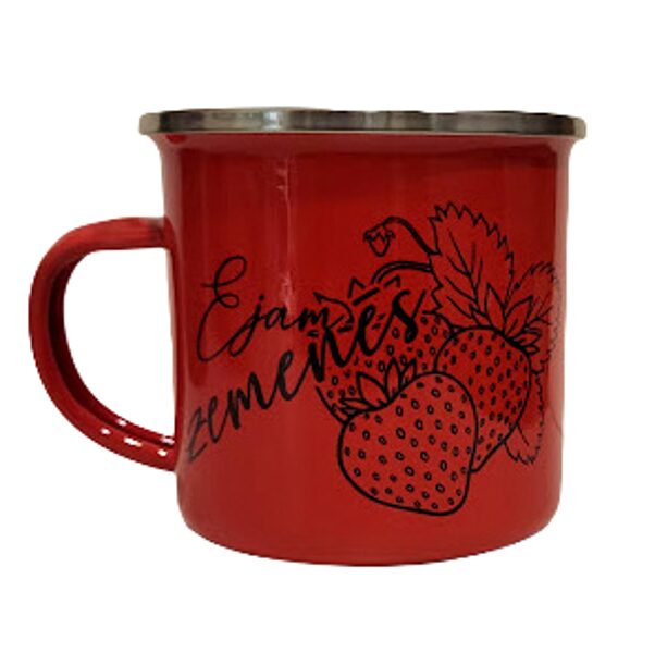Metal cup - Let's go to strawberries