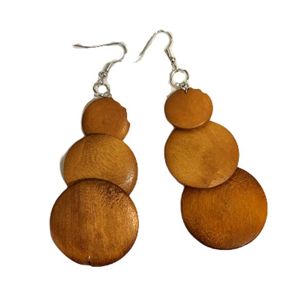 Wooden earrings 055913