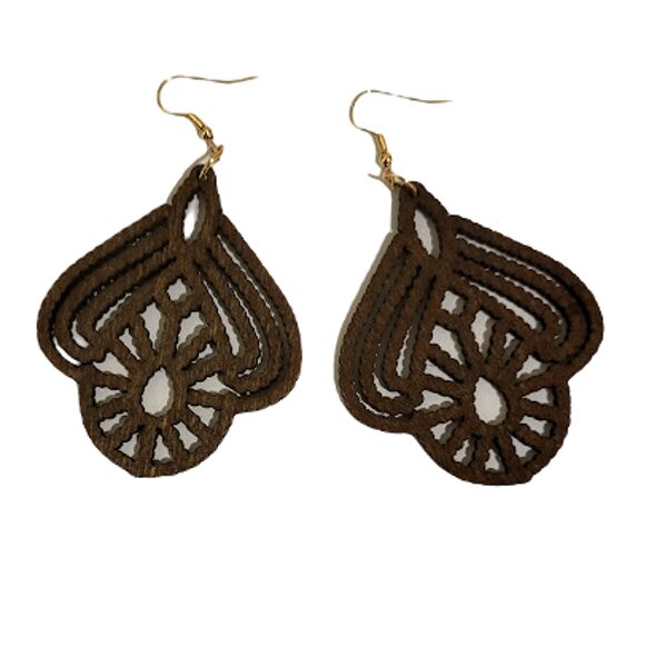Wooden earrings 055902