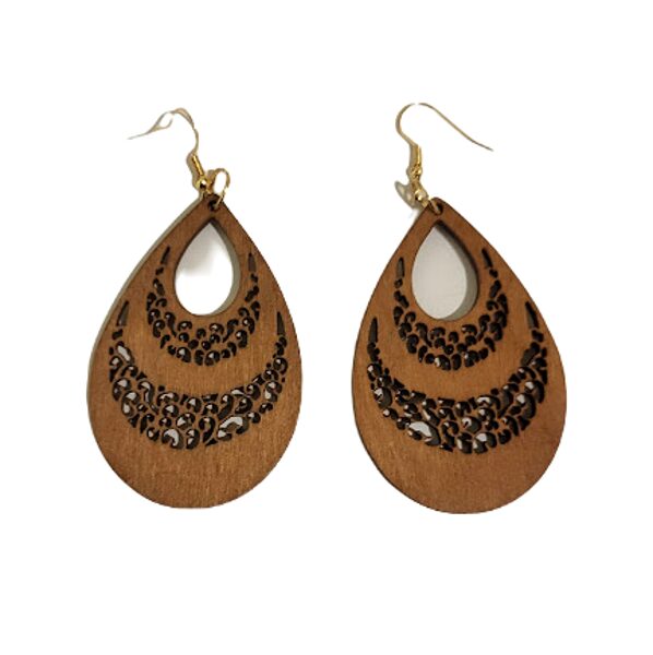 Wooden earrings 055903
