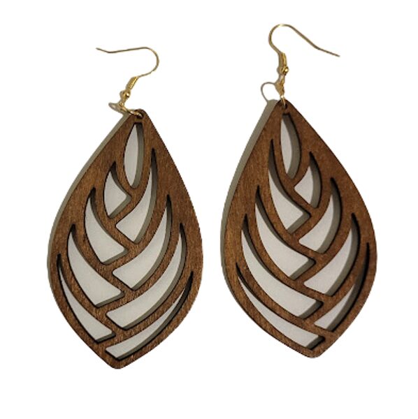 Wooden earrings 055906