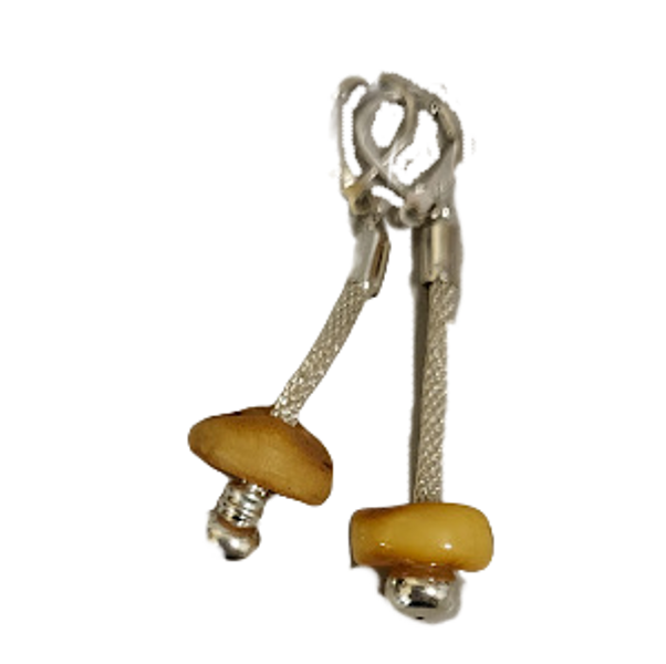Earrings with amber 679203