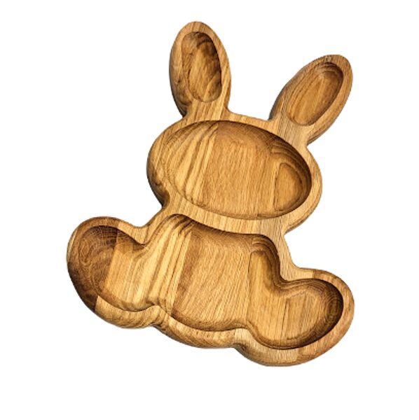Wooden plate Hare