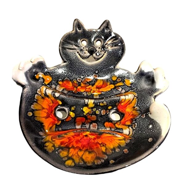 Ceramic soap dish Cat