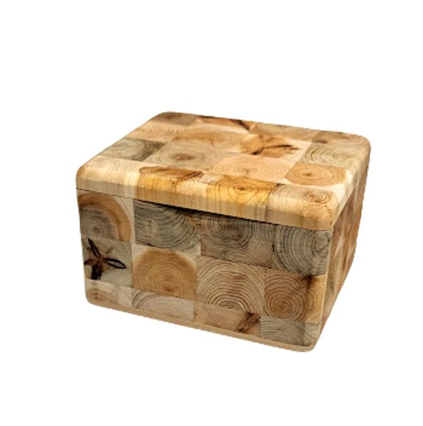 Juniper wood jewelry box 9×7.5x6
