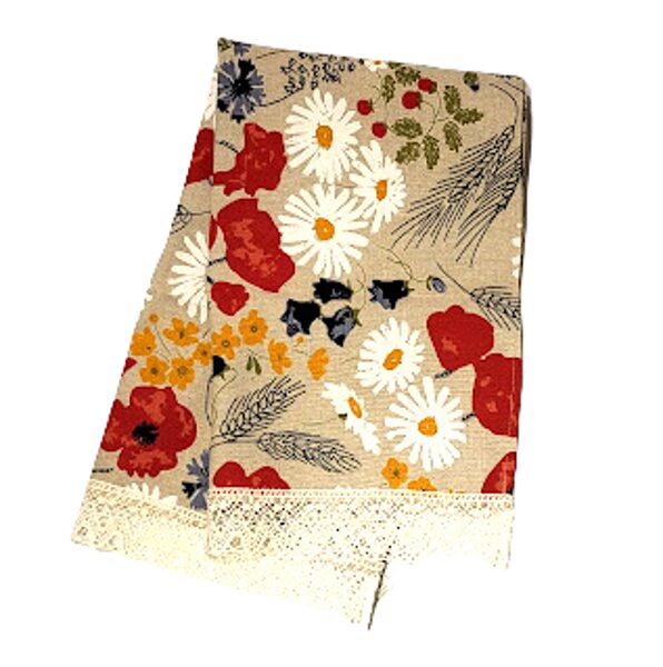 Colorful towel with lace Meadow