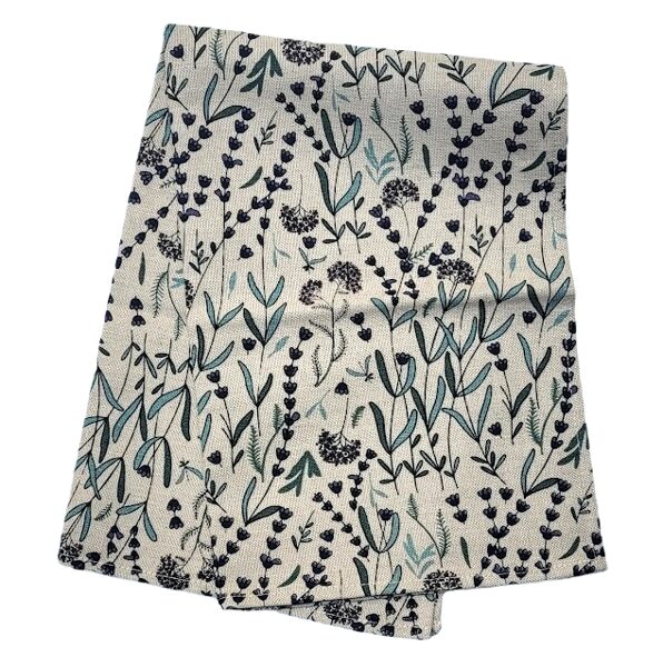 Kitchen towel with lavender print