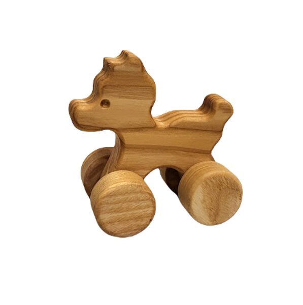Деревянная игрушка на колесах Лошадь