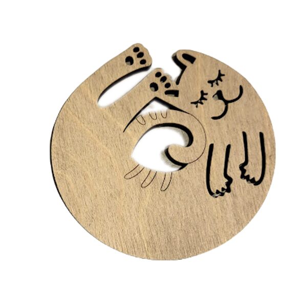 Wooden tray Cat 1091001