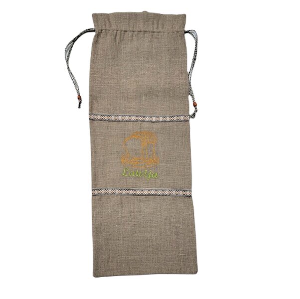 Linu maisiņš ar izšuvumu - Latvija 