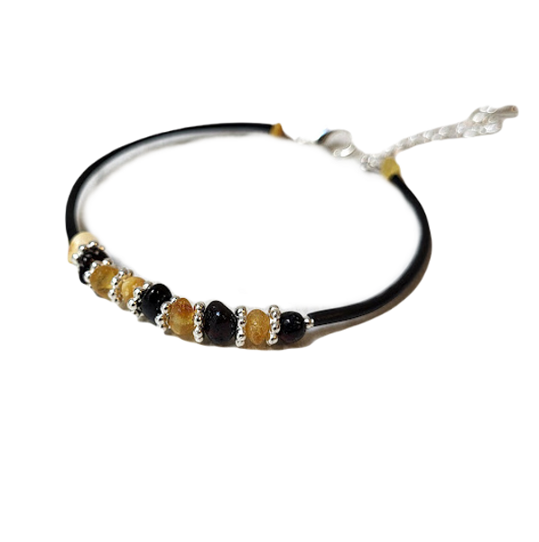 Bracelet with amber - Spiral 1205001
