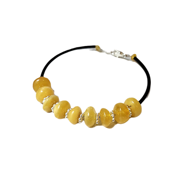 Bracelet with amber - Spiral 1200404