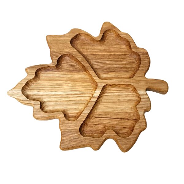 Wooden plate Maple leaf 883901