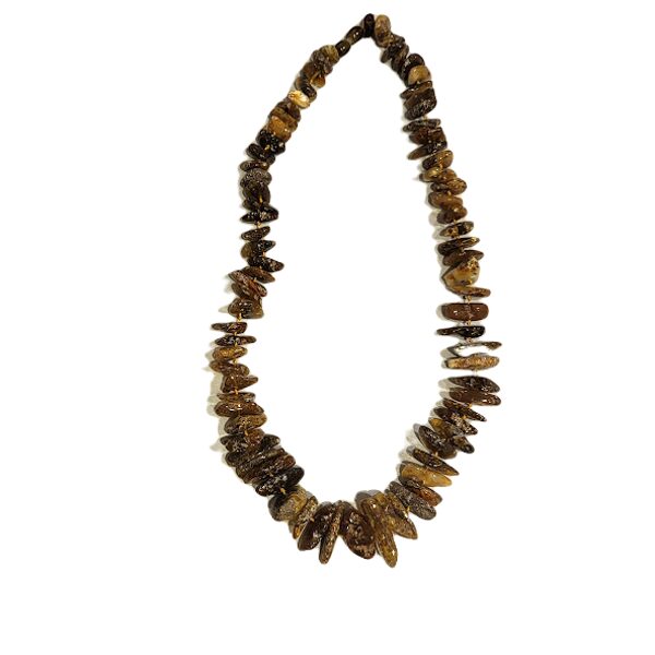 Exclusive Amber Plaque Necklace "Amber Armor" (54 cm)