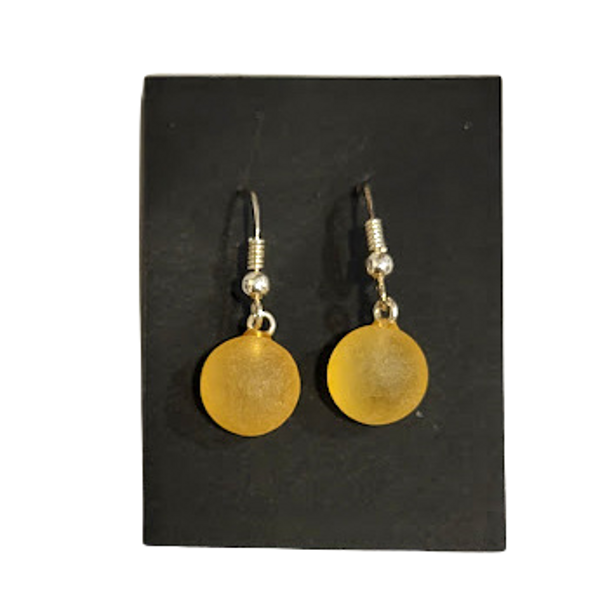 Earrings with amber (silver base) 1208401