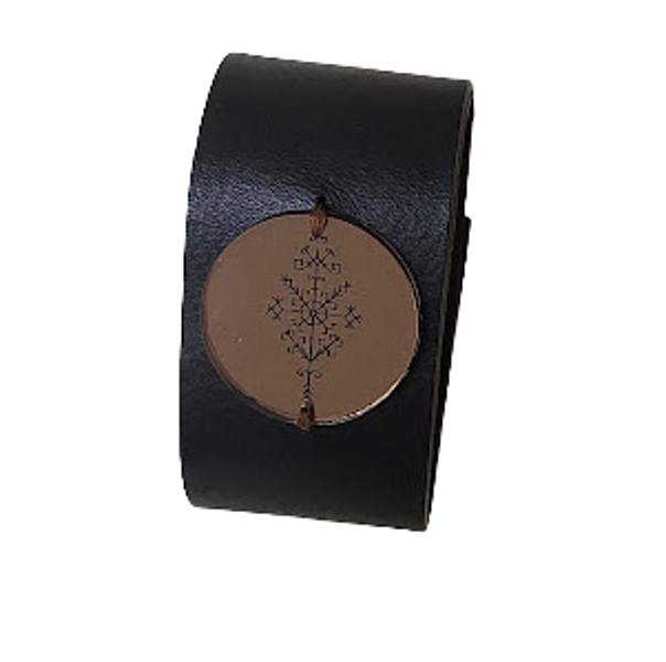 Leather bracelet Austras wood 1630111