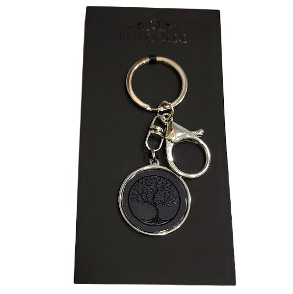 Key/bag pendant with organic glass - Wood