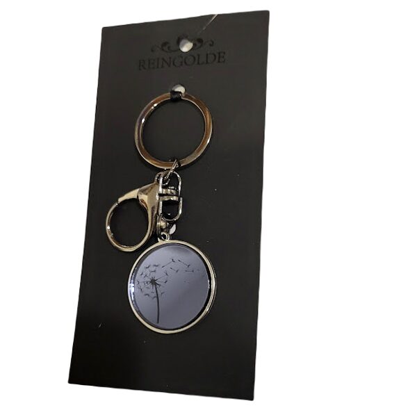 Key/bag pendant with organic glass - Dandelion 1631634