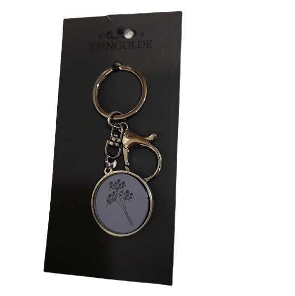 Key/bag pendant with organic glass - Flowers 1631633