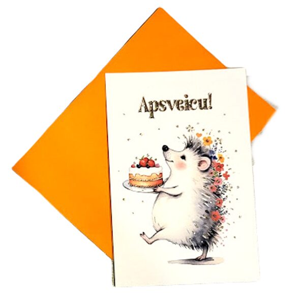 Apsveikumu kartiņa ar aploksni  A25414