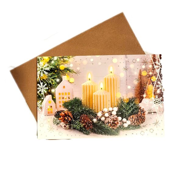 Apsveikumu kartiņa Ziemassvētki ar aploksni 25379