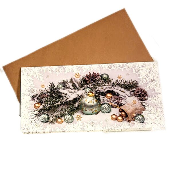 Apsveikumu kartiņa Ziemassvētki ar aploksni 25356