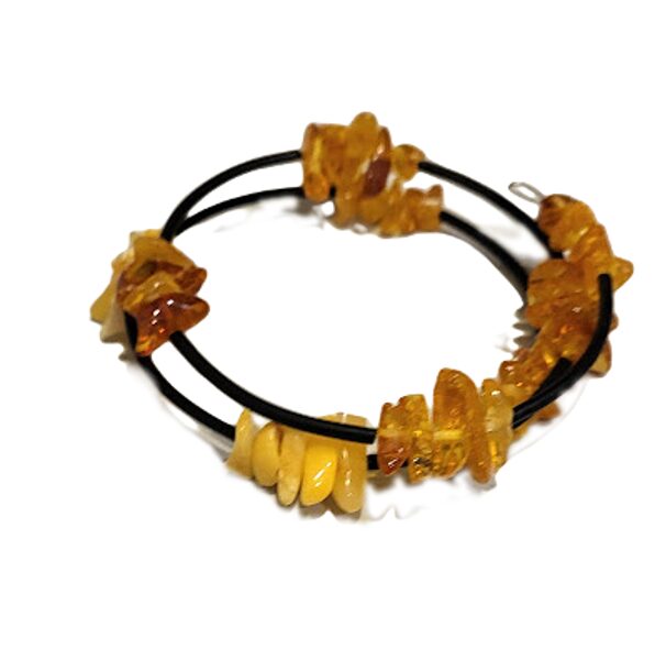 Bracelet with amber - Spiral 1200405