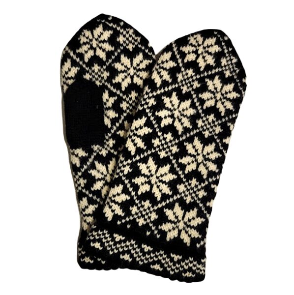 Wool gloves, "Auseklis", black (10cm) 950109