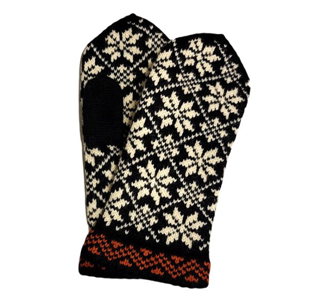 Wool gloves, "Auseklis", black (10cm) 950110