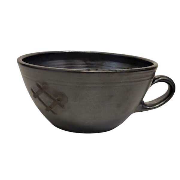 Глиняная миска с ручкой из коллекции Zīmes 1221802