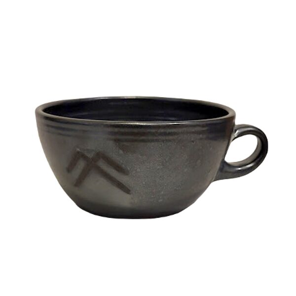 Глиняная миска с ручкой из коллекции Zīmes 1221803