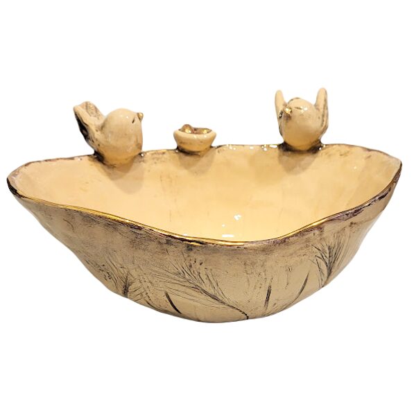 Керамическая чаша - Две зайки с золотыми яйцами 1221101